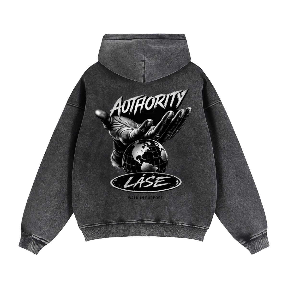 LAŚE Zip Hoodie — Vintage Black