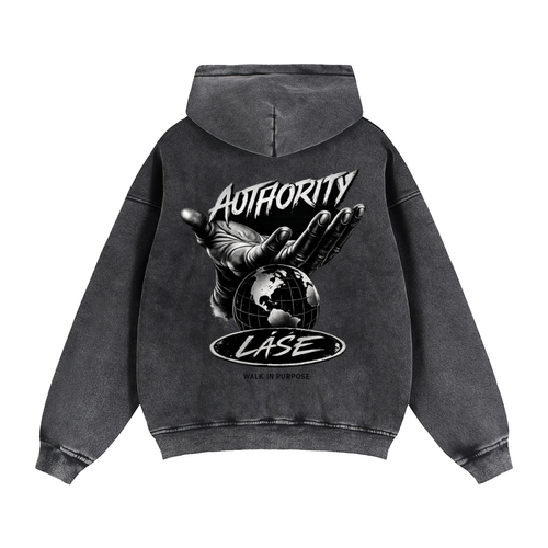 LAŚE Zip Hoodie — Vintage Black