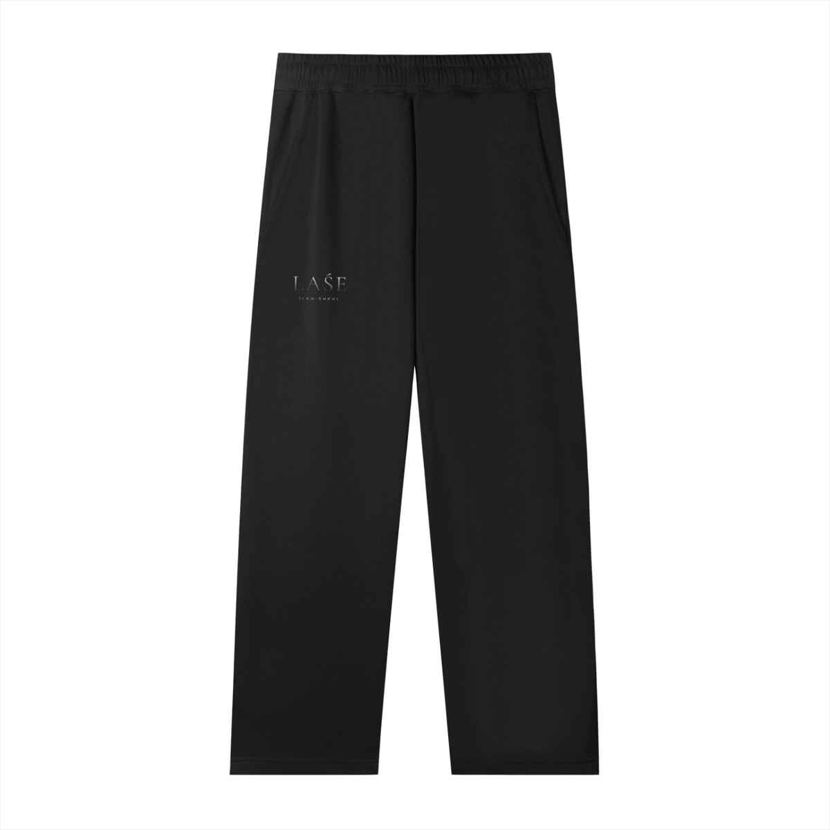 LAŚE Essential Straight-Leg Sweatpants — Black