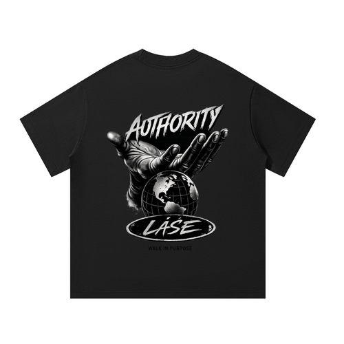 LAŚE Oversized Tee — Black